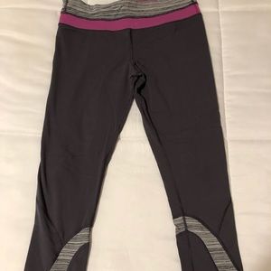 Lululemon Gray and Pink Leggings